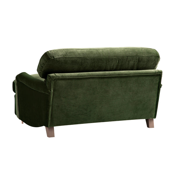 Daphnis Fern Green Velvet Sofa Bed, Loveseat