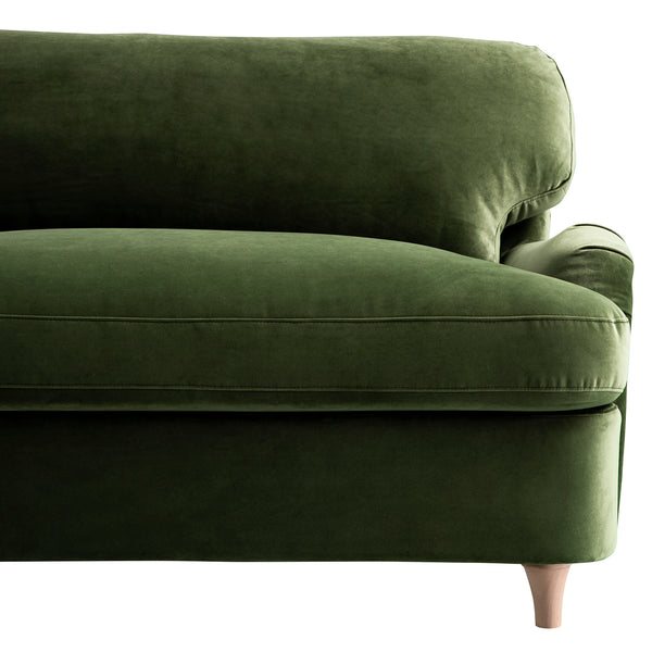 Daphnis Fern Green Velvet Sofa Bed, Loveseat