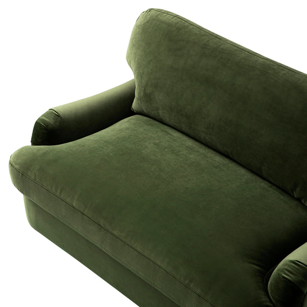 Daphnis Fern Green Velvet Sofa Bed, Loveseat