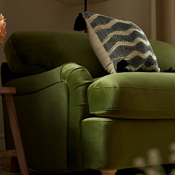 Daphnis Fern Green Velvet Sofa Bed, Loveseat