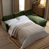 Daphnis Fern Green Velvet Sofa Bed, Grande Chaise Right Hand Facing - daals