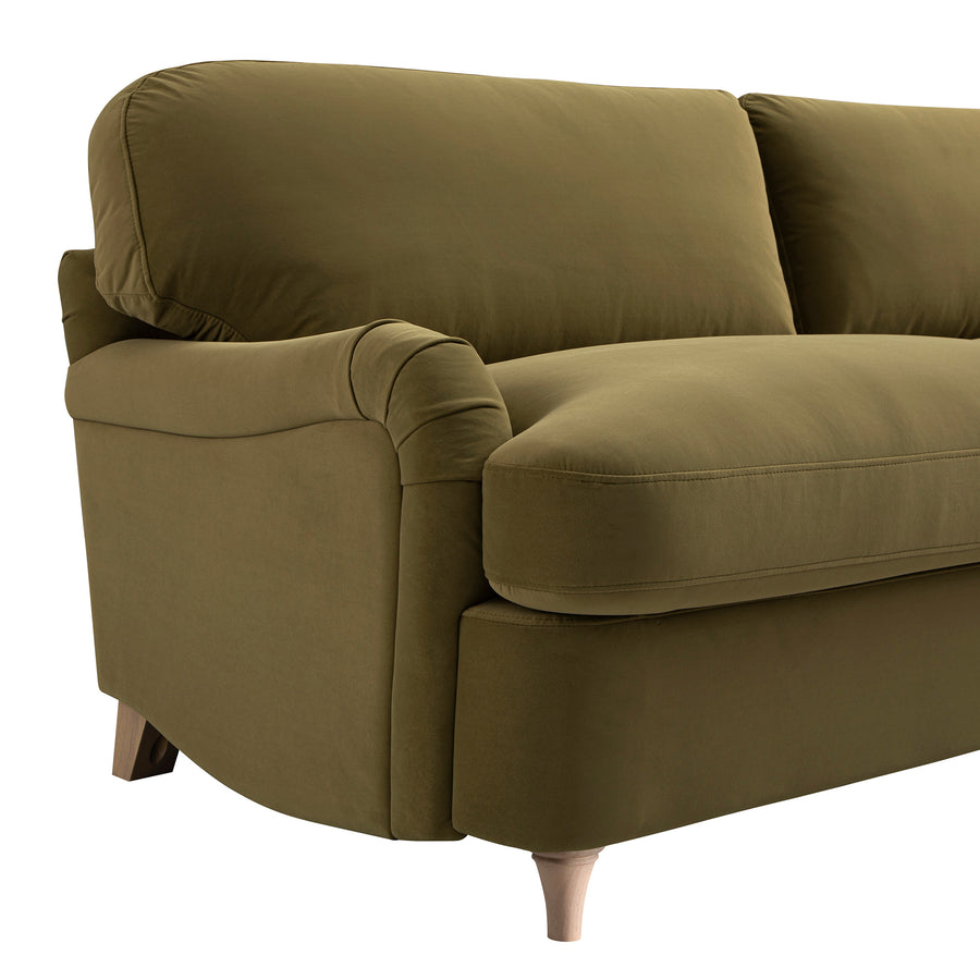 Daphnis Fudge Velvet Sofa Bed, Large 3-Seater