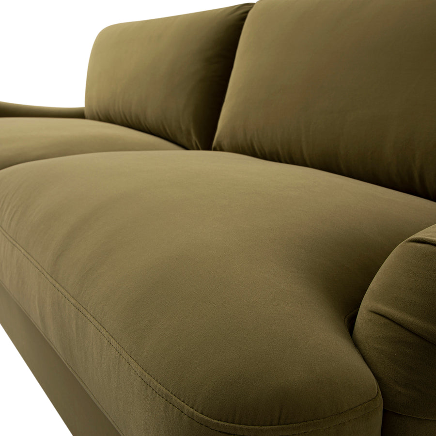 Daphnis Fudge Velvet Sofa Bed, Large 3-Seater