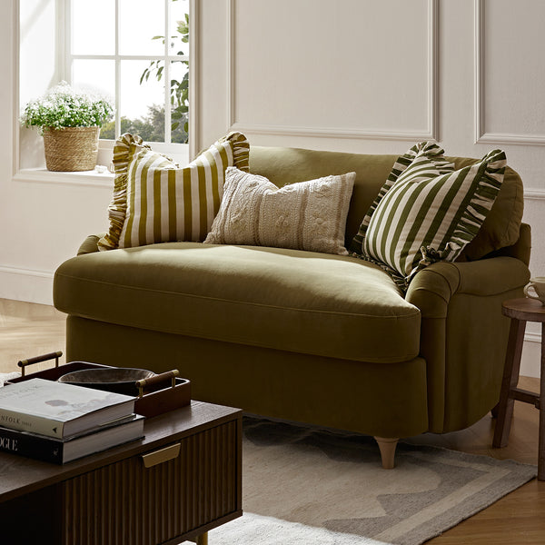 Daphnis Fudge Velvet Sofa Bed, Loveseat