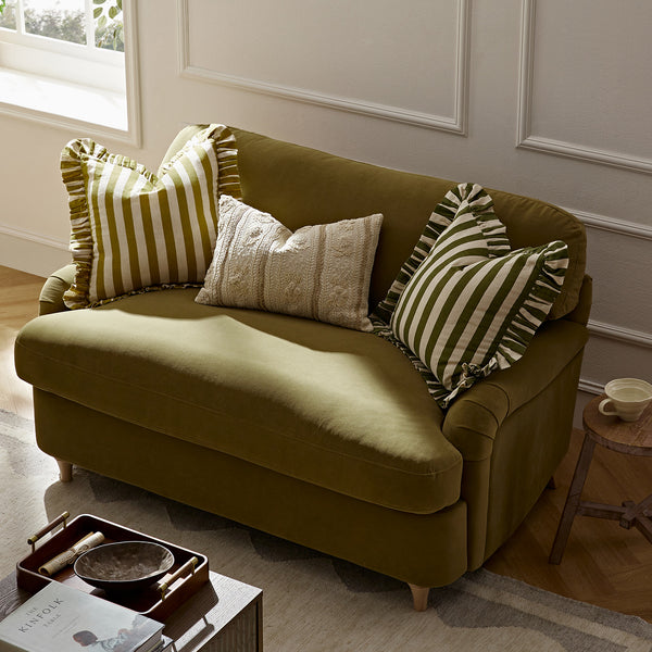 Daphnis Fudge Velvet Sofa Bed, Loveseat