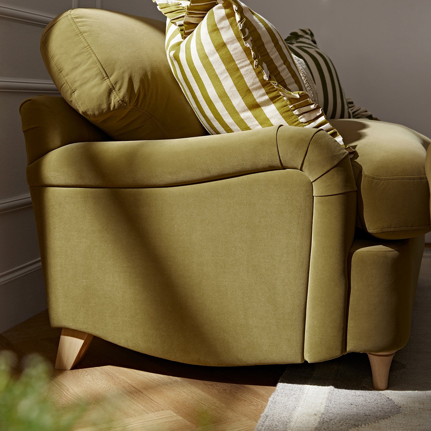 Daphnis Fudge Velvet Sofa Bed, Loveseat