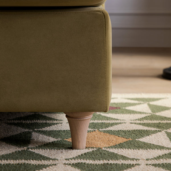 Daphnis Fudge Velvet Sofa Bed, Grande Chaise Right Hand Facing