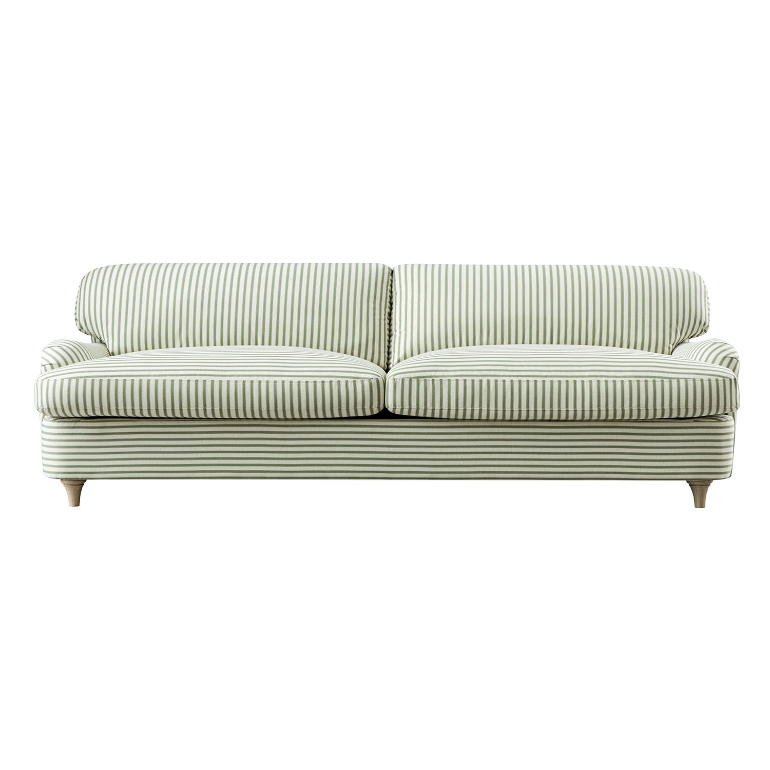 Daphnis Green Striped Linen Blend Sofa Bed, Large 3-Seater