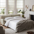 Daphnis Green Striped Linen Blend Sofa Bed, Large 3 - Seater - daals