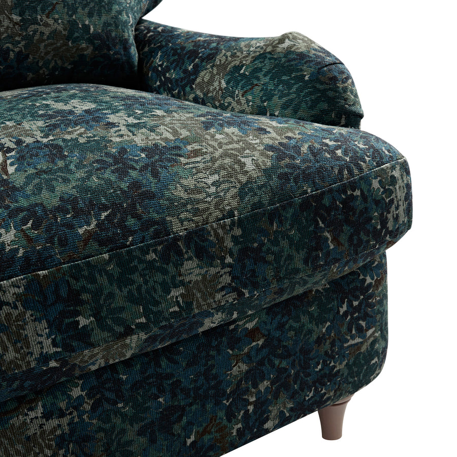 Daphnis Julien Patterned Linen Blend Fabric Sofa Bed, Loveseat