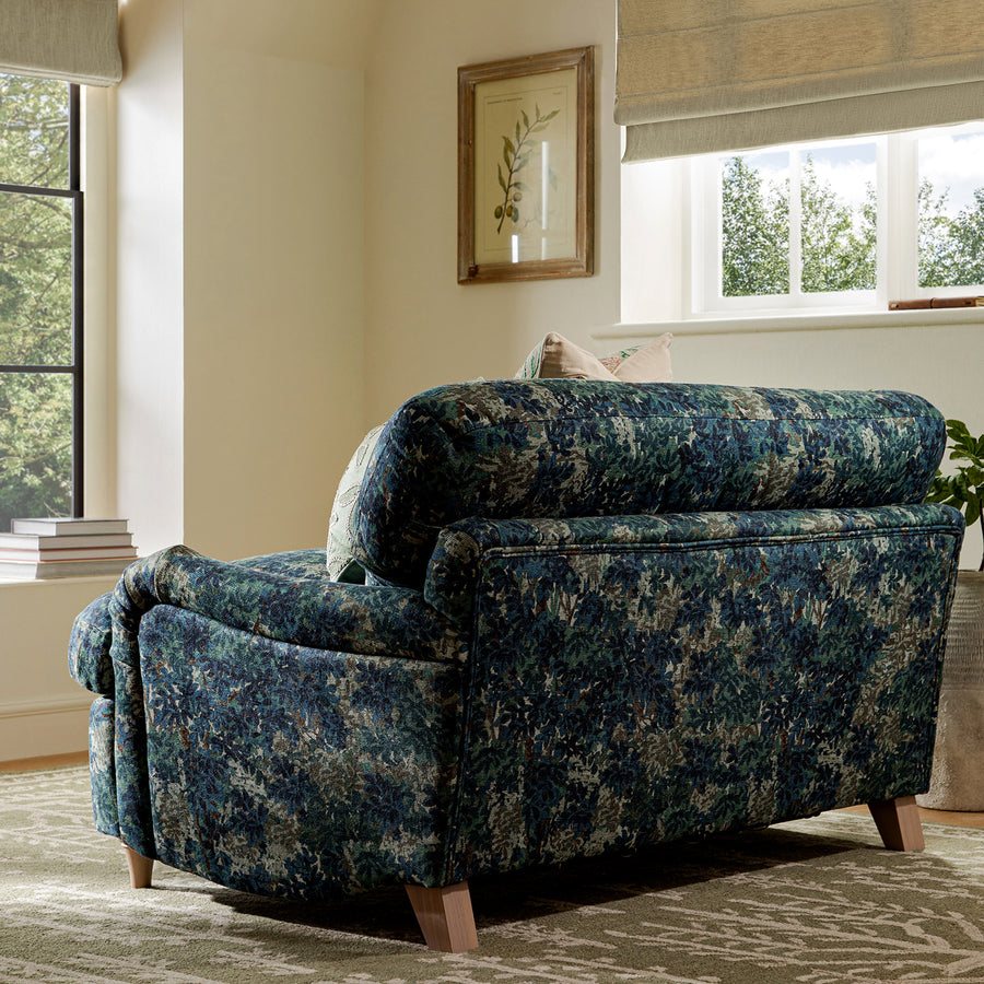 Daphnis Julien Patterned Linen Blend Fabric Sofa Bed, Loveseat