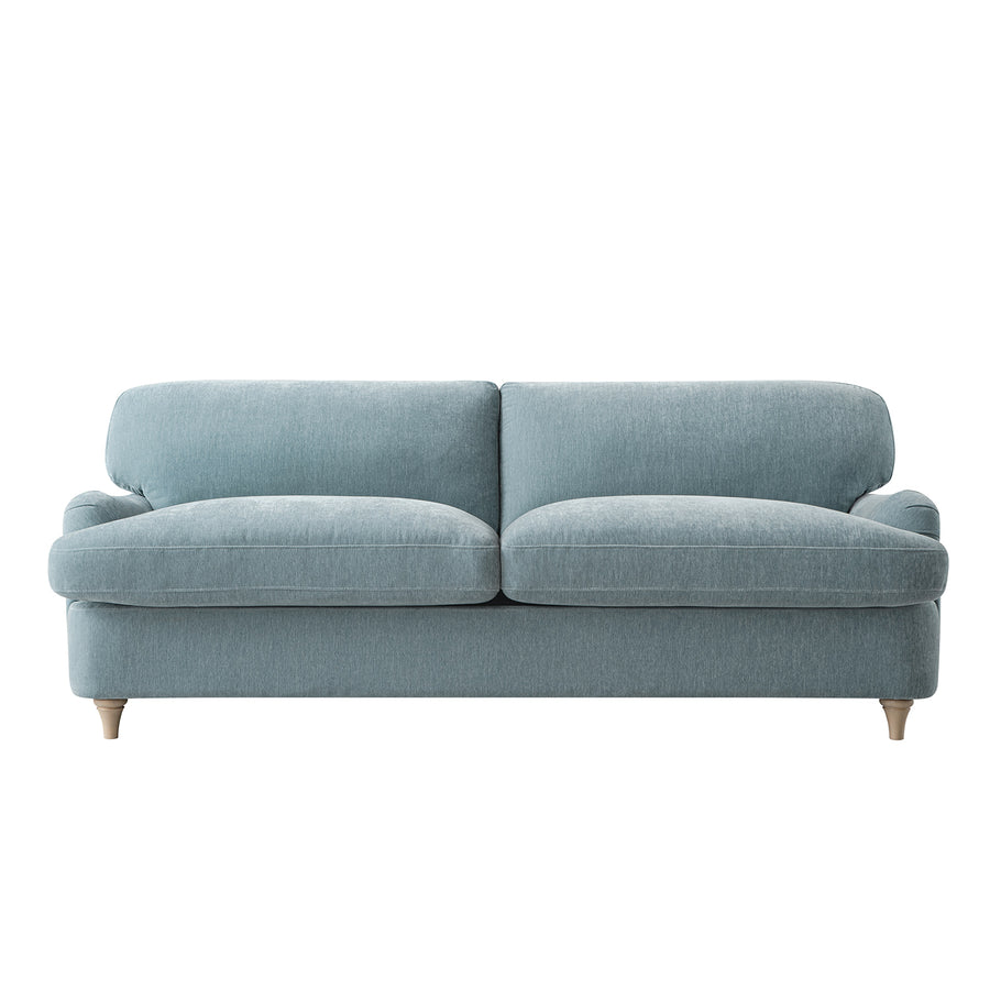 Daphnis Soft Blue Chenille Sofa Bed, Large 3-Seater