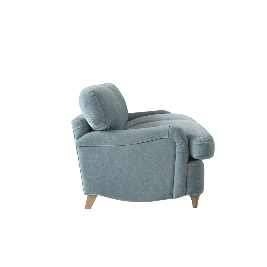 Daphnis Soft Blue Chenille Sofa Bed, Large 3-Seater