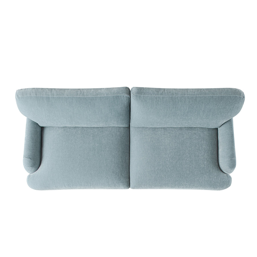Daphnis Soft Blue Chenille Sofa Bed, Large 3-Seater
