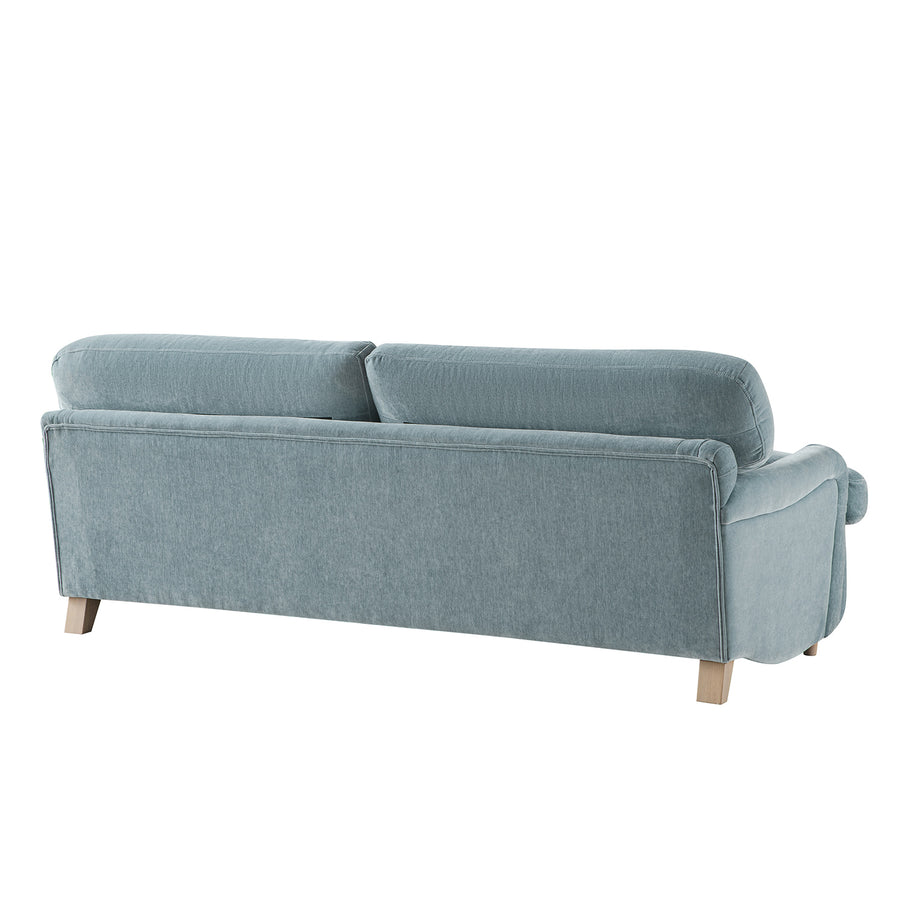 Daphnis Soft Blue Chenille Sofa Bed, Large 3-Seater
