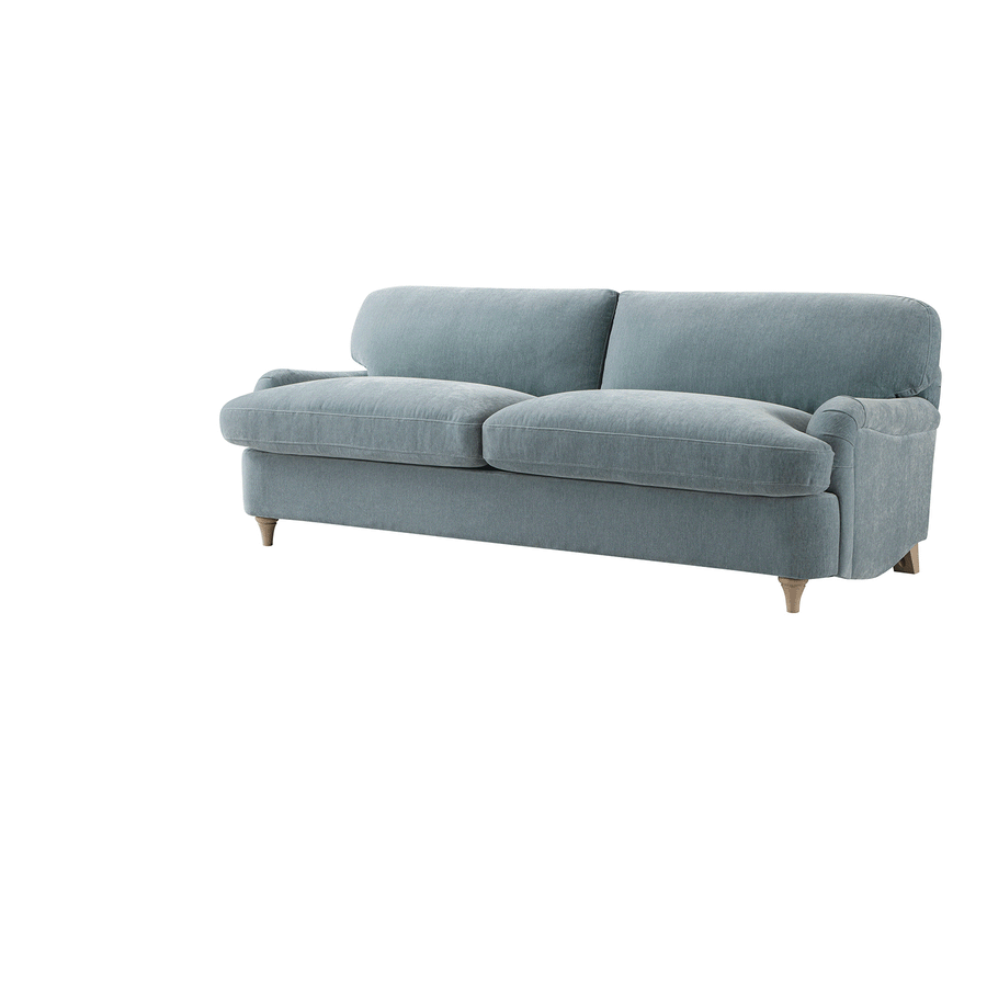 Daphnis Soft Blue Chenille Sofa Bed, Large 3-Seater