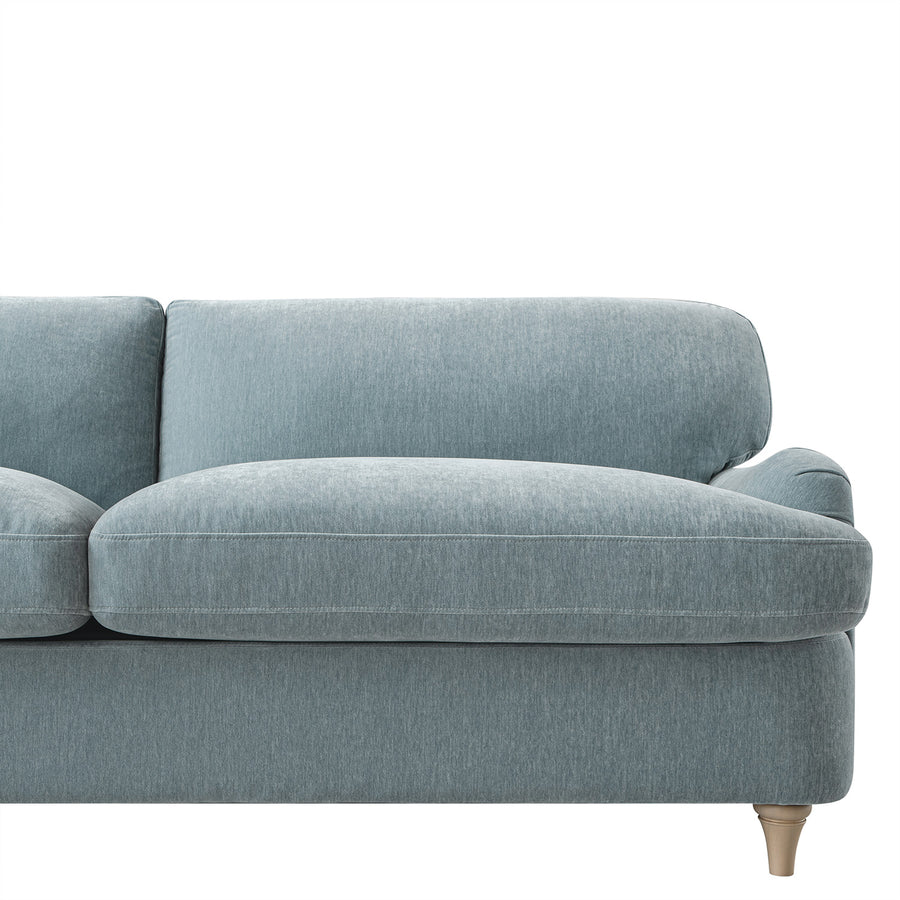 Daphnis Soft Blue Chenille Sofa Bed, Large 3-Seater