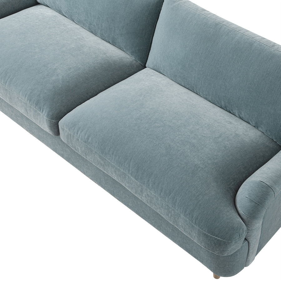 Daphnis Soft Blue Chenille Sofa Bed, Large 3-Seater