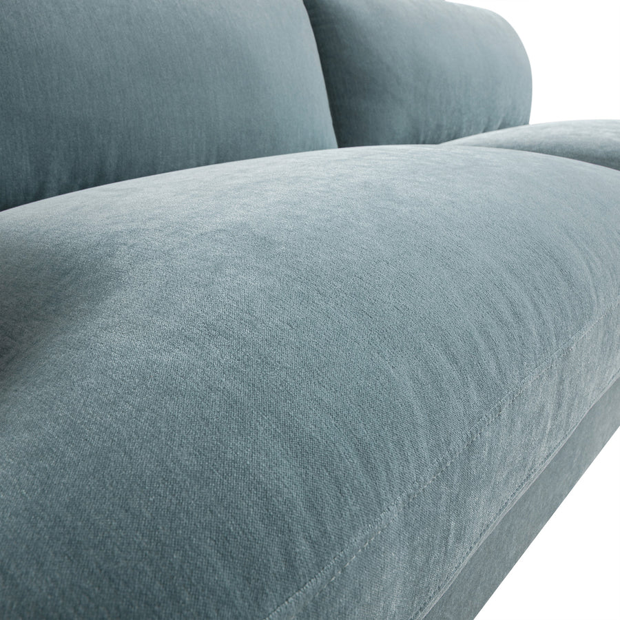 Daphnis Soft Blue Chenille Sofa Bed, Large 3-Seater