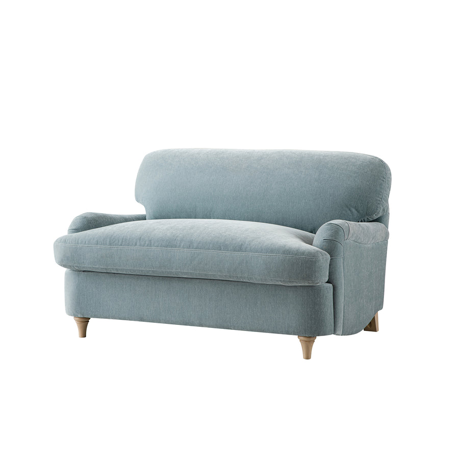 Daphnis Soft Blue Chenille Sofa Bed, Loveseat - daals_cro30