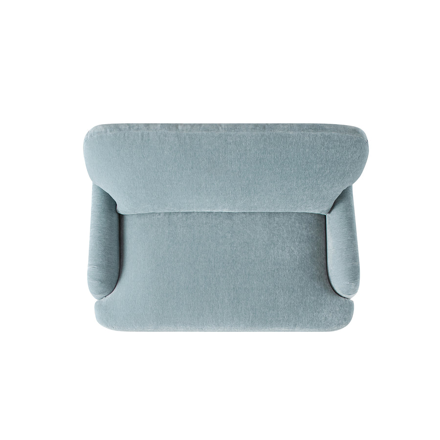 Daphnis Soft Blue Chenille Sofa Bed, Loveseat - daals