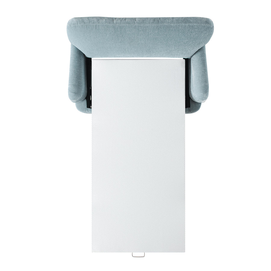 Daphnis Soft Blue Chenille Sofa Bed, Loveseat - daals