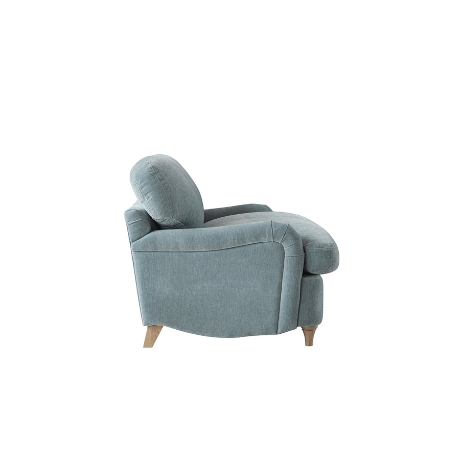 Daphnis Soft Blue Chenille Sofa Bed, Loveseat - daals