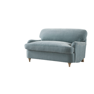 Daphnis Soft Blue Chenille Sofa Bed, Loveseat