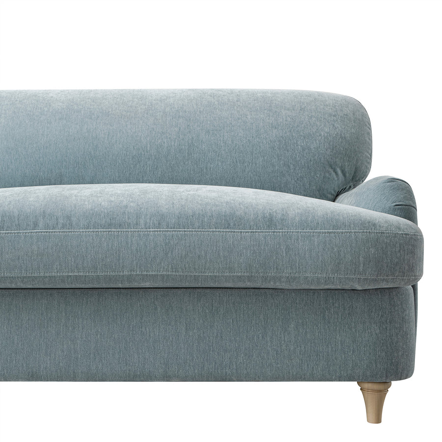 Daphnis Soft Blue Chenille Sofa Bed, Loveseat - daals
