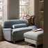 Daphnis Soft Blue Chenille Sofa Bed, Loveseat - daals