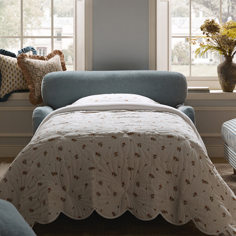 Daphnis Soft Blue Chenille Sofa Bed, Loveseat - daals