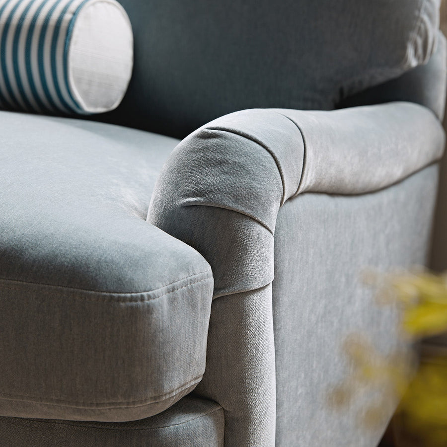 Daphnis Soft Blue Chenille Sofa Bed, Loveseat - daals