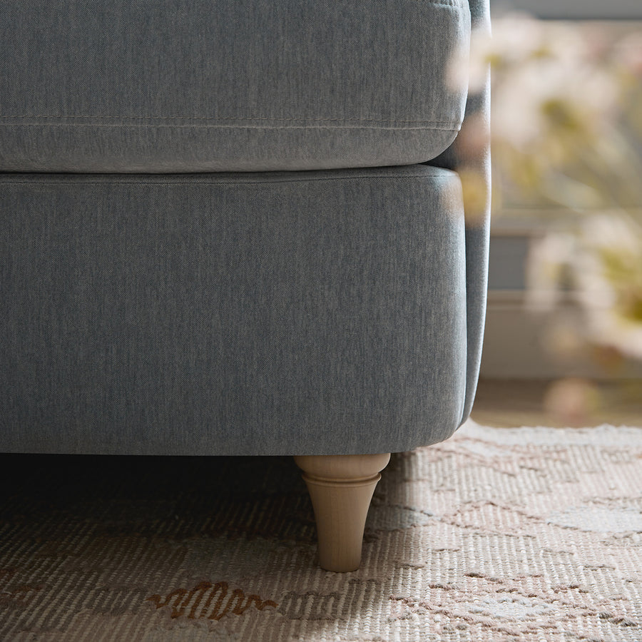 Daphnis Soft Blue Chenille Sofa Bed, Loveseat - daals
