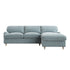 Daphnis Soft Blue Chenille Sofa Bed, Grande Chaise Right Hand Facing