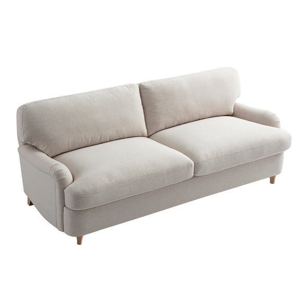 Daphnis Oatmeal Fabric Sofa Bed, Large 3-Seater