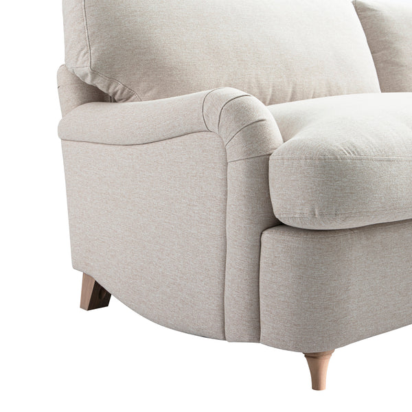 Daphnis Oatmeal Fabric Sofa Bed, Large 3-Seater