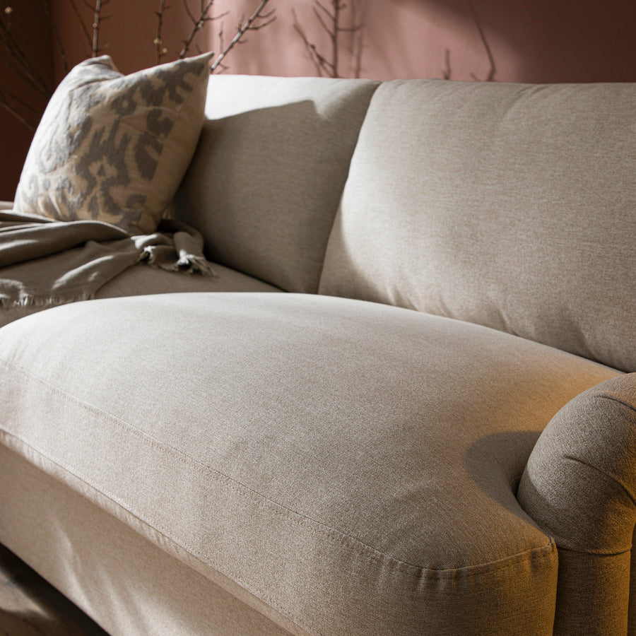 Daphnis Oatmeal Fabric Sofa Bed, Large 3-Seater