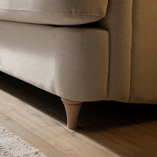 Daphnis Oatmeal Fabric Sofa Bed, Large 3-Seater