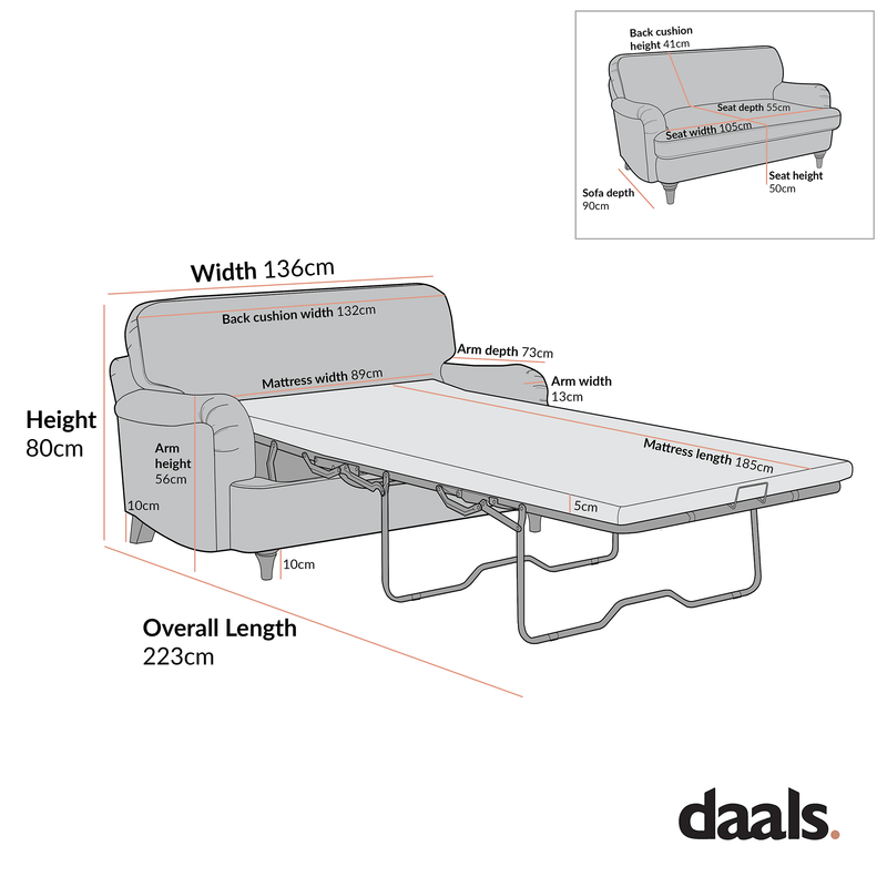 Daphnis Green Striped Linen Blend Fabric Sofa Bed, Loveseat