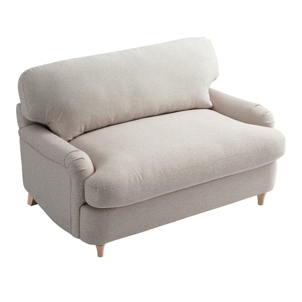 Daphnis Oatmeal Fabric Sofa Bed, Loveseat
