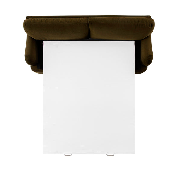 Daphnis Seaweed Velvet Sofa Bed, Large 3-Seater