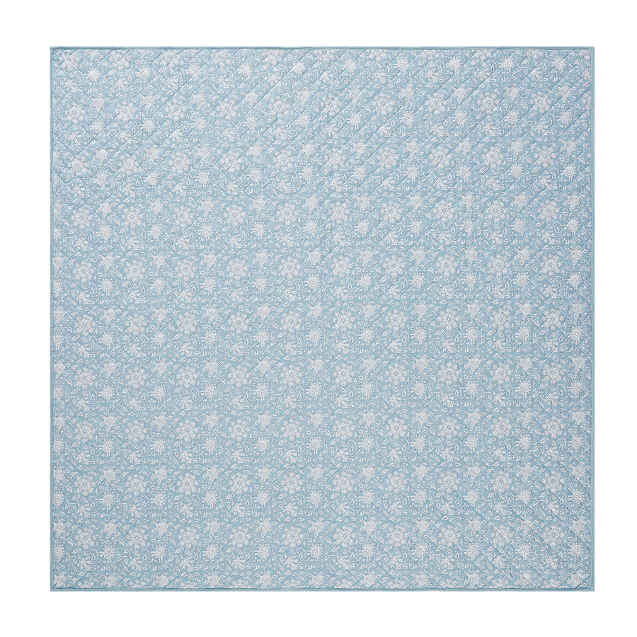 Jaipur Serenity Sky Blue Quilted Reversible Cotton Bedspread