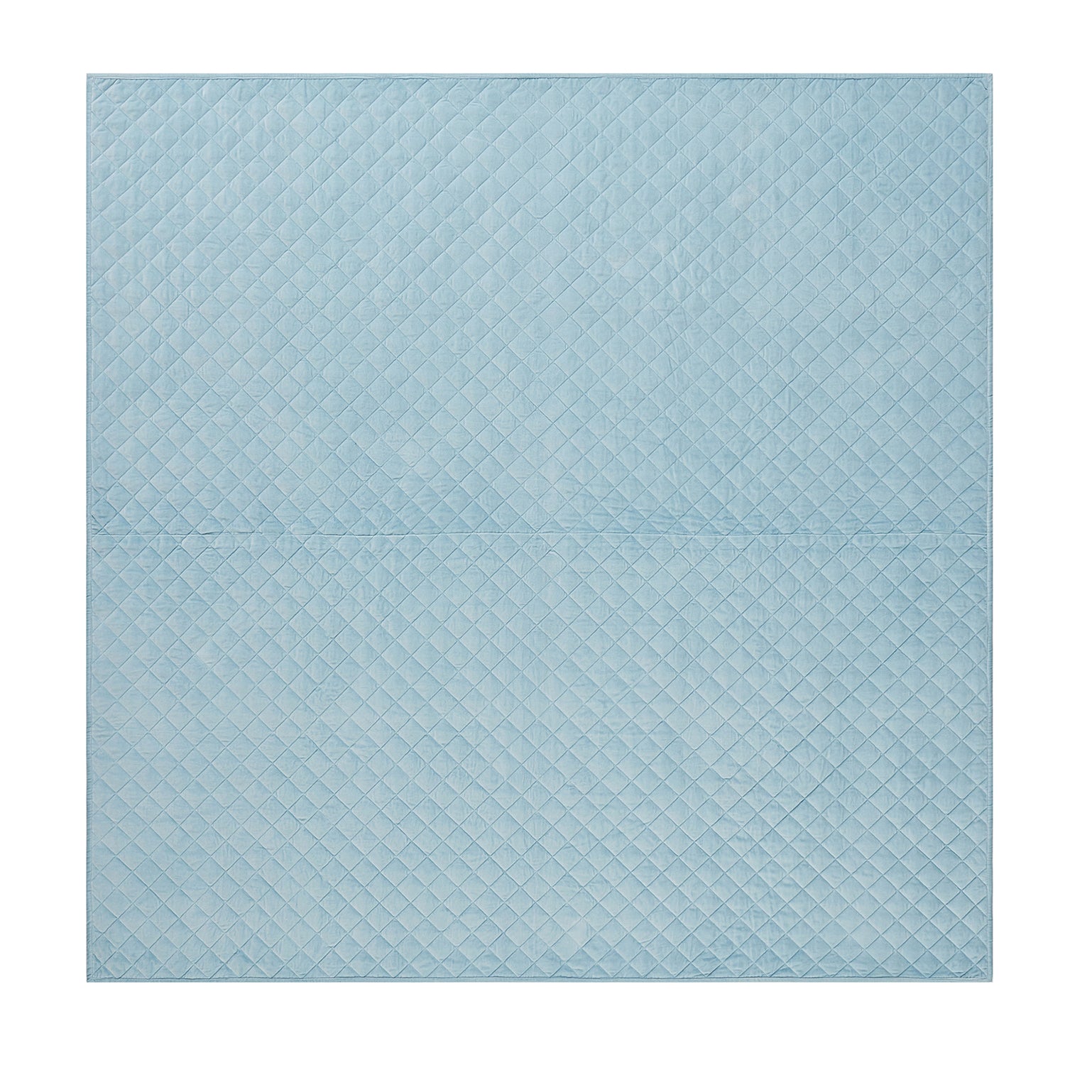 Jaipur Serenity Sky Blue Quilted Reversible Cotton Bedspread