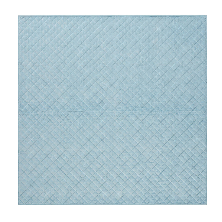 Jaipur Serenity Sky Blue Quilted Reversible Cotton Bedspread