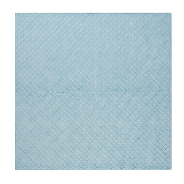 Jaipur Serenity Sky Blue Quilted Reversible Cotton Bedspread - daals