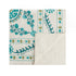 Indra Suzani Cyan Floral Embroidered Quilted Cotton Bedspread - daals