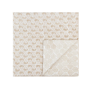 Juliette Camel Paisley Reversible Quilted Cotton Bedspread