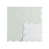 Matilda Sage Green Gingham Scallop Quilted Linen Blend Bedspread - daals