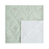 Meadow Seafoam Green Sprig Embroidered Quilted Linen Blend Bedspread - daals