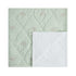 Meadow Seafoam Green Sprig Embroidered Quilted Linen Blend Bedspread